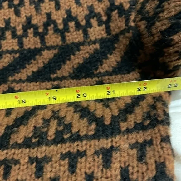 AERIE |Fair Isle | Aztec Pattern | Oversized Quarter Zip |Brown/Black |Size XS - Picture 10 of 16